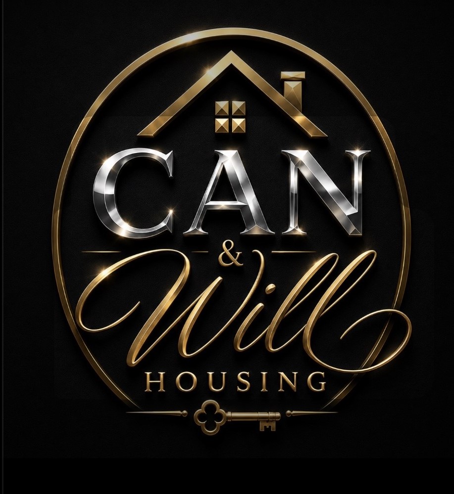 CAN & Will Housing gold and silver house and key logo